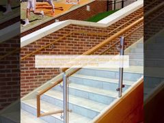 Panneau de verre trempé sans cadre Escalier garde-corps réglable conception de la pince à arc 304 316