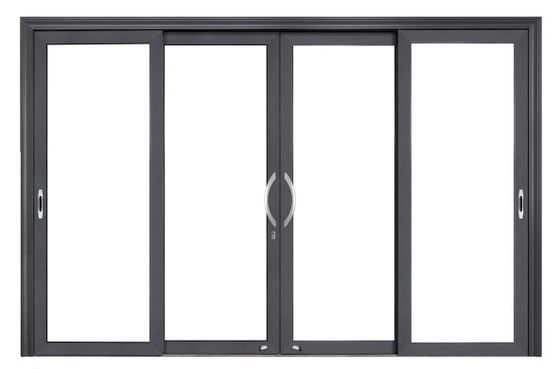 Porte coulissante en verre en aluminium résidentiel