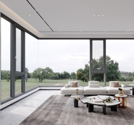 Facile d'entretien fenêtre pivotante en aluminium vitre pivotante résistante à la corrosion