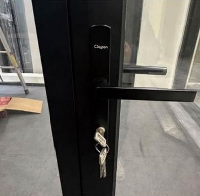 Efficacité énergétique Porte pliante en aluminium Porte pliante en verre à profil épais