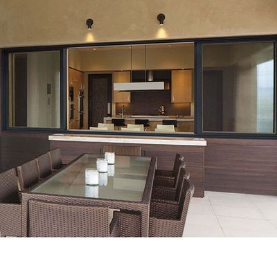 Fenêtre coulissante à double vitrage avec cadre en alliage d'aluminium et verre isolant pour une durée de vie de 50 ans