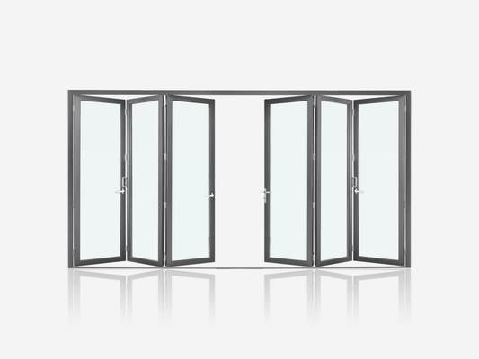 Porte pliante en aluminium empilable et robuste Porte pliante en aluminium gris de design moderne
