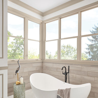 Fenêtre pivotante en aluminium à haute efficacité énergétique insonorisée avec garantie de 10 ans et double vitrage