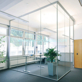 qualité  Dustproof Glass Partition Wall Easy Cleaning Glass Office Partitions usine