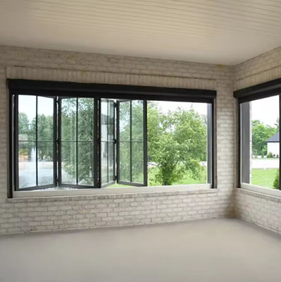 fenêtre pliante en aluminium pour balcon personnalisée fenêtre en verre pliant isolée trempée