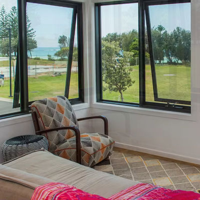 Cadre en aluminium de haute sécurité, fenêtre inclinable et tournante avec un seul rebord