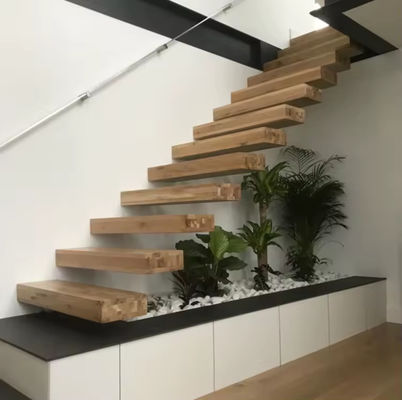 Escalier flottant de conception moderne SZG Escalier flottant en bois sur mesure
