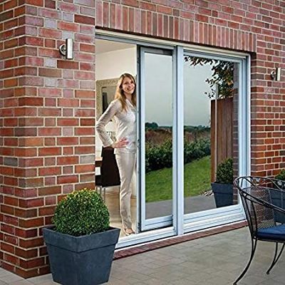 Porte coulissante en verre glacé en aluminium résistant à la poussière et aux finitions anodisées