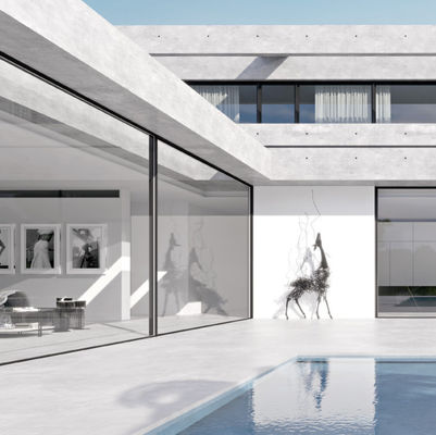 Facile d'installation Porte coulissante en aluminium personnalisée 1.8 Porte coulissante en aluminium