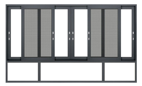 Portes coulissantes en aluminium résistantes aux ouragans en extérieur
