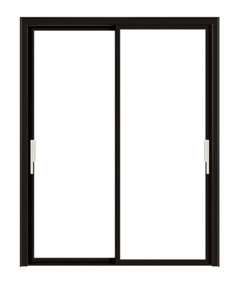 Porte coulissante en aluminium transparent en verre trempé cadre mince Porte coulissante en aluminium extérieur