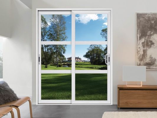 Porte coulissante en verre de sécurité isolée à profil aluminium