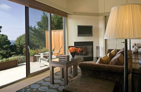 Porte coulissante en verre d'aluminium épais et durable