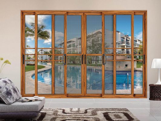 Porte coulissante en verre d'aluminium épais et durable