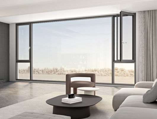 fenêtre en aluminium avec verre isolant et verrouillage multi-points