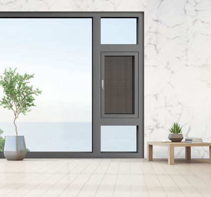 Les fenêtres en aluminium qui se balancent vers l'extérieur sont faciles à nettoyer et résistantes à la chaleur.