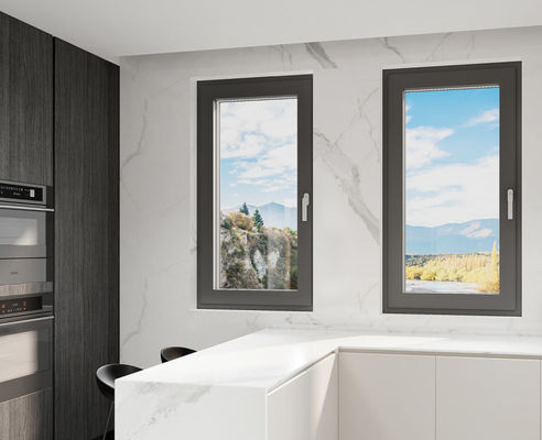 SZG Casement fenêtre de balancement en aluminium ouvert avec matériel en acier inoxydable