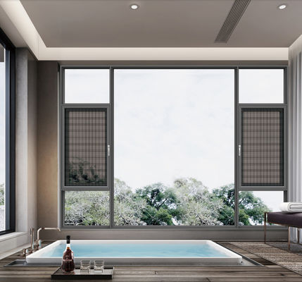 SZG Économie d'espace Aluminium fenêtres ouvertes vers l'extérieur pour une circulation maximale d'air