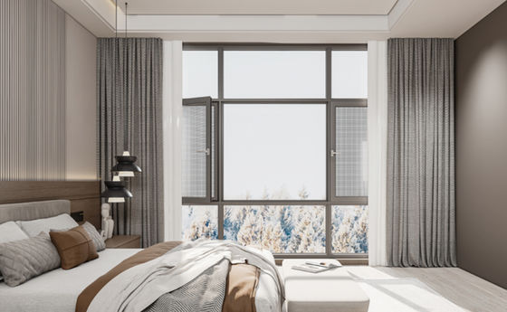 SZG Économie d'espace Aluminium fenêtres ouvertes vers l'extérieur pour une circulation maximale d'air