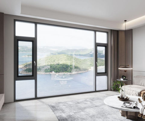 Facile d'entretien fenêtre pivotante en aluminium vitre pivotante résistante à la corrosion