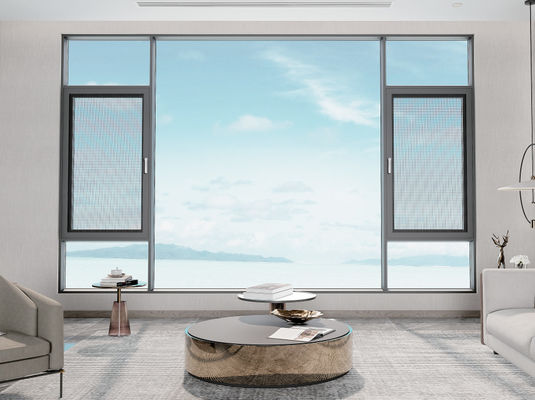 Facile d'entretien fenêtre pivotante en aluminium vitre pivotante résistante à la corrosion