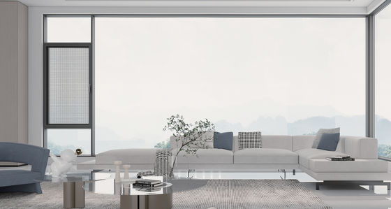 Économie d'énergie fenêtre pivotante en aluminium vitrage trempé fenêtre encastrée extérieure