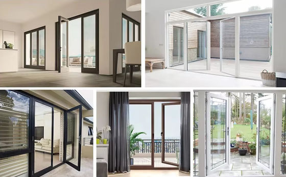 Porte pivotante en aluminium revêtue de poudre écologique pour une utilisation à long terme