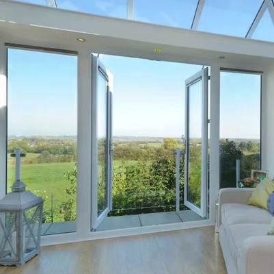 Porte pivotante en aluminium revêtue de poudre écologique pour une utilisation à long terme