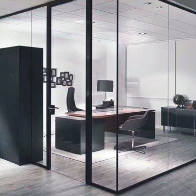 Porte pivotante d'aluminium épais et durable, vitrage isolant laminé trempé