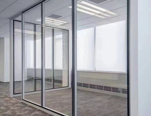 Taille personnalisée Porte pivotante en aluminium Porte pivotante en verre isolée trempée