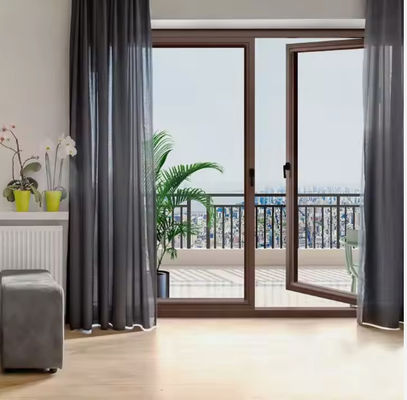 SZG maison en aluminium double vitre porte pivotante pour la sécurité et l'ouverture en douceur