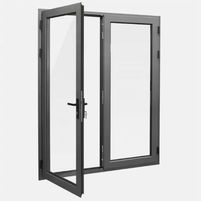 Porte pivotante en verre en aluminium personnalisable avec un design moderne