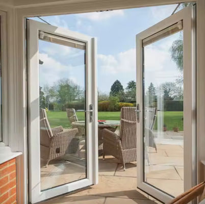 Porte pivotante en aluminium à double carénage Design moderne avec verre trempé