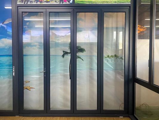 Portes en verre pliables lourdes installation facile et fonctionnement en douceur