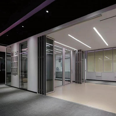 Couche en poudre portes en verre bipliées résistantes aux typhons pour une utilisation externe