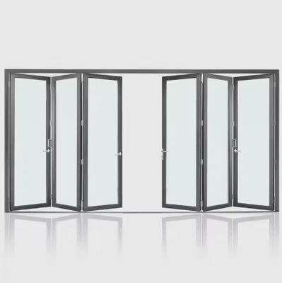 Porte coulissante en aluminium résistant à la poussière avec verre trempé