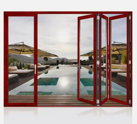 Porte coulissante en aluminium résistant à la poussière avec verre trempé