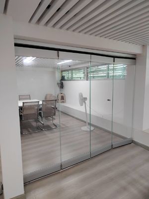 Résistant aux typhons Porte double en aluminium noir avec profil épais