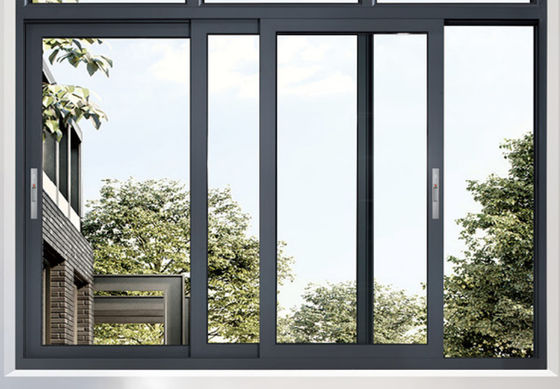 Fenêtre coulissante en aluminium laminé trempé