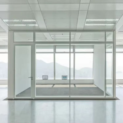 Partie vitrée à l'épreuve du son moderne avec cadre en aluminium revêtu de poudre