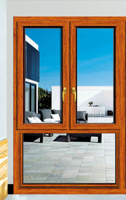 Couche en poudre de l'aluminium incliné Tournez les fenêtres avec résistance à la chaleur et insonorisation