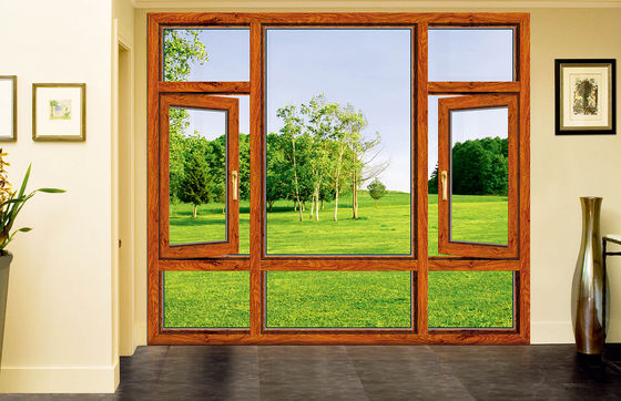 Couche en poudre de l'aluminium incliné Tournez les fenêtres avec résistance à la chaleur et insonorisation