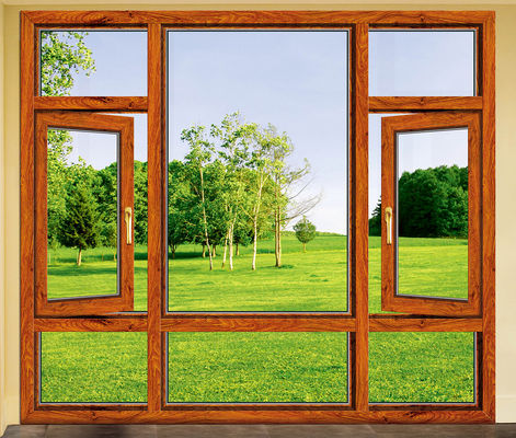 Couche en poudre de l'aluminium incliné Tournez les fenêtres avec résistance à la chaleur et insonorisation