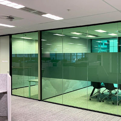 Commercial sans cadre de verre Murs de bureau personnalisable en verre coloré