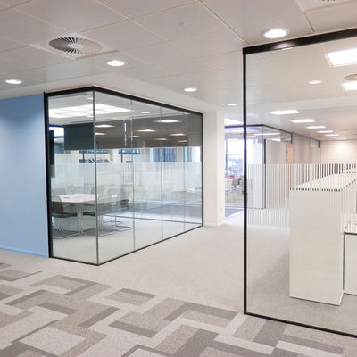Conception moderne Sécurité Vitres sans cadre Murs de bureau Vitres stratifiées insonorisées