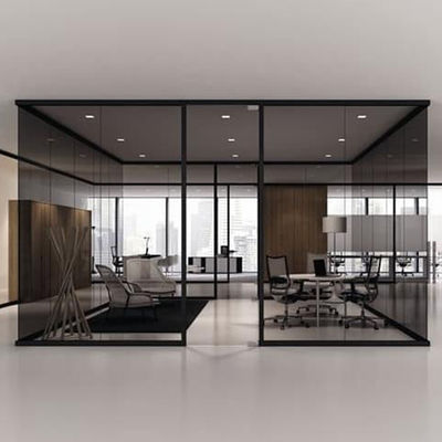 Verres colorés teintés Partitions vitrées intérieures d'usage domestique avec cadre en aluminium