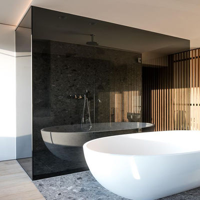 Verres colorés teintés Partitions vitrées intérieures d'usage domestique avec cadre en aluminium