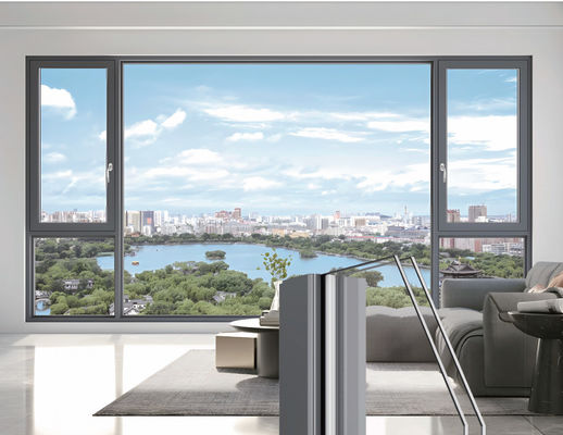 Des fenêtres isolées en aluminium à inclinaison et à virage économisent de l'énergie et sont faciles à entretenir