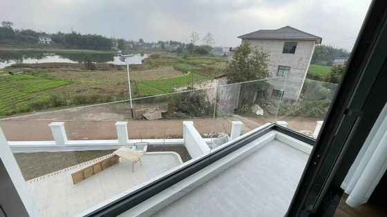 Barrière en verre en aluminium sans cadre en U-canal balustrade rectangulaire en U-canal