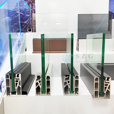 Couche sans cadre U-canal en verre de garde-corps en poudre pour résidentiel